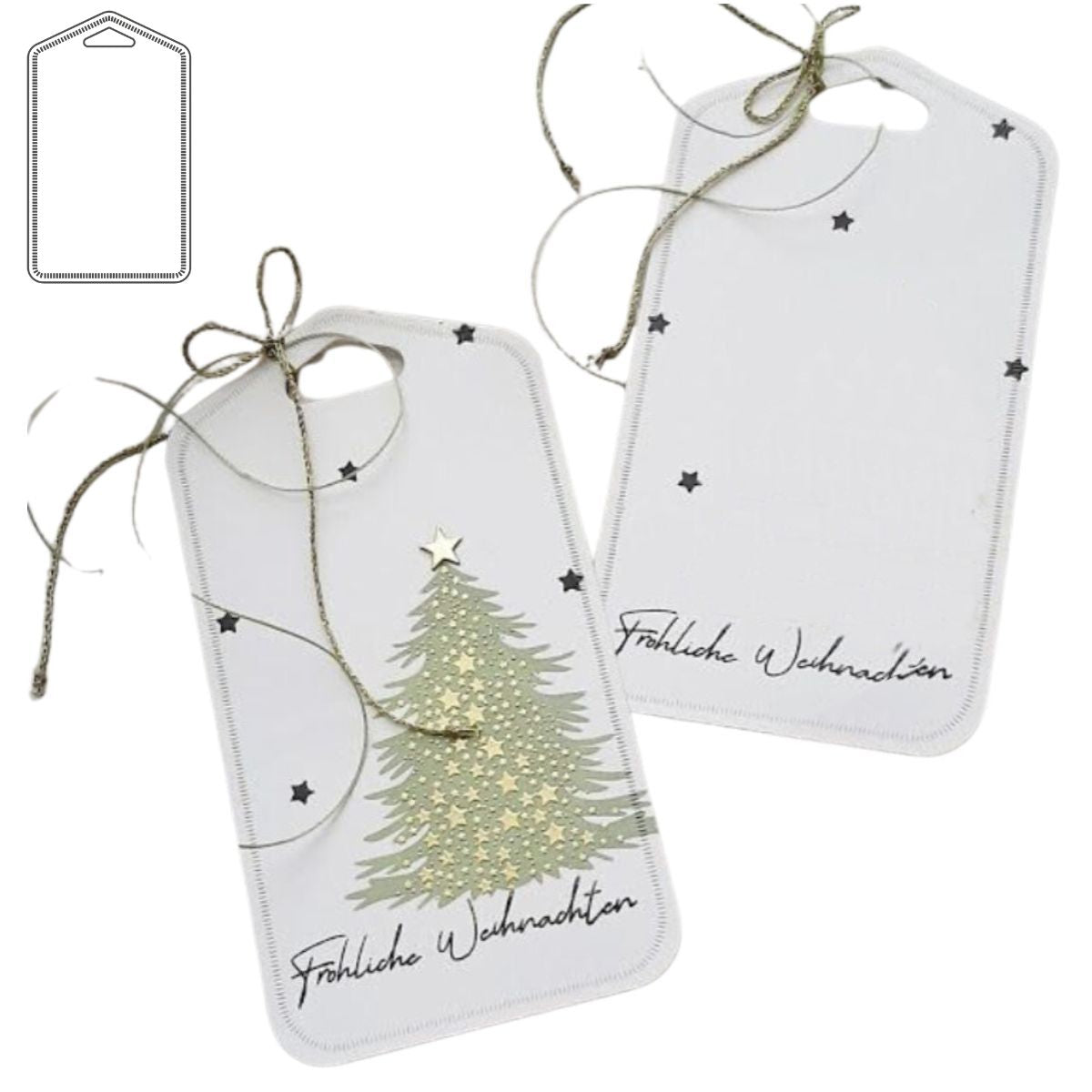 Suaje de Etiqueta de Regalo con Borde Decorativo Dados de Corte / Suajes / Troqueles Hobbees