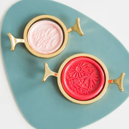 Molde de Metal Redondo para Sellos de Lacre Sellos Hobbees