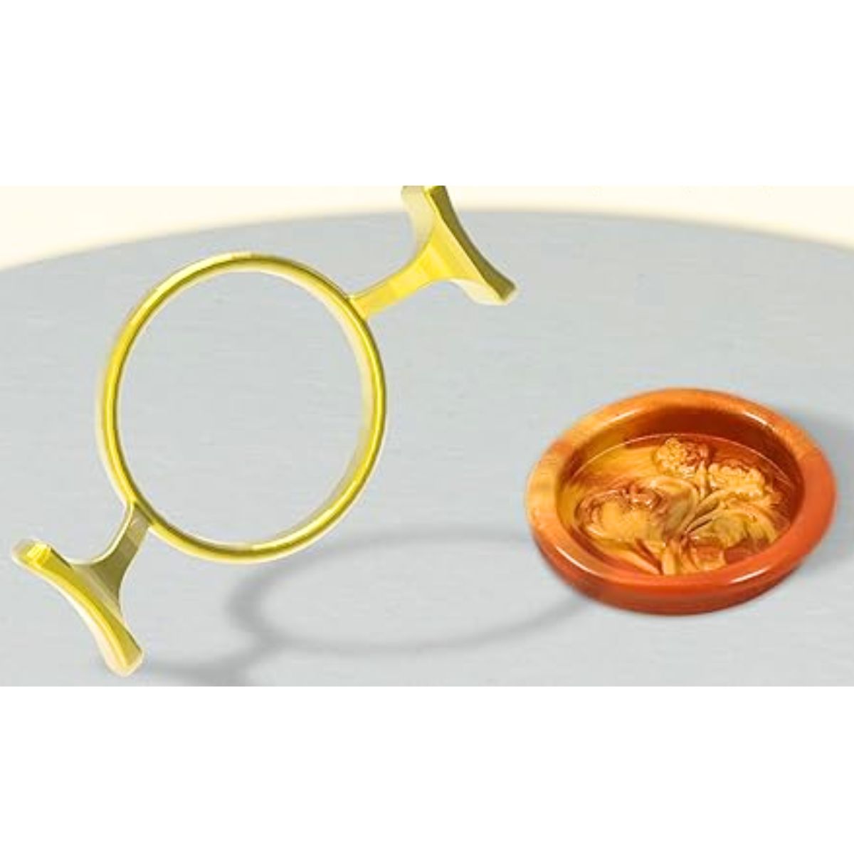 Molde de Metal Redondo para Sellos de Lacre Sellos Hobbees