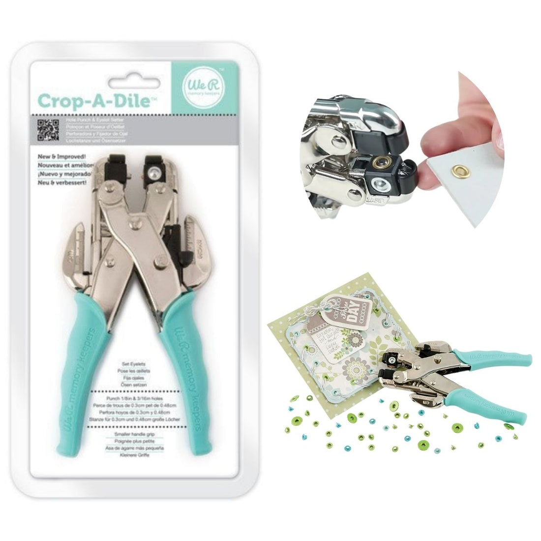 Crop-A-Dile Eyelet Setter / Perforadora y Cierra Ojillos Perforadoras We R Memory Keepers