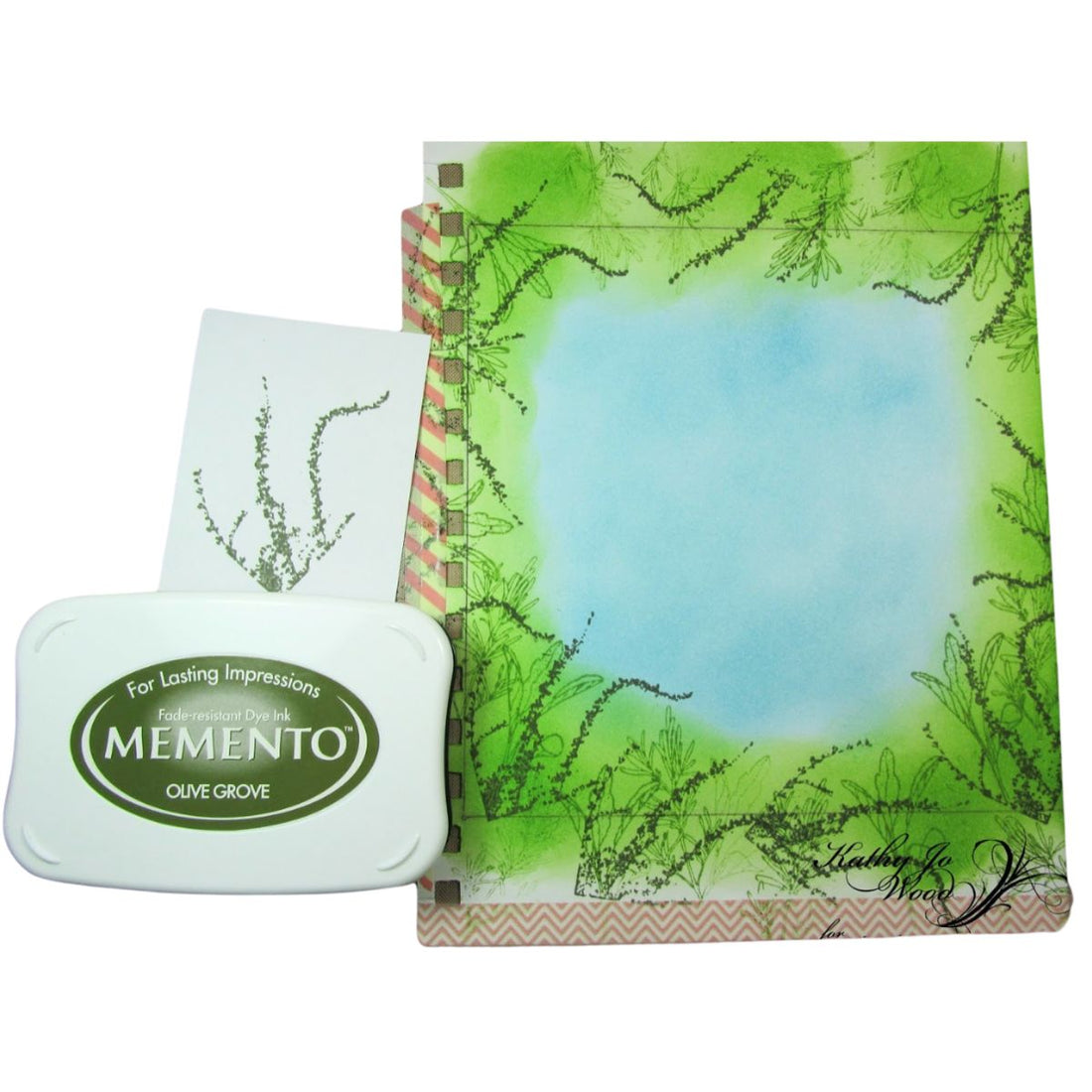 Olive Grove Memento / Cojín de Tinta para Sellos Verde Oliva Tintas TSUKINEKO