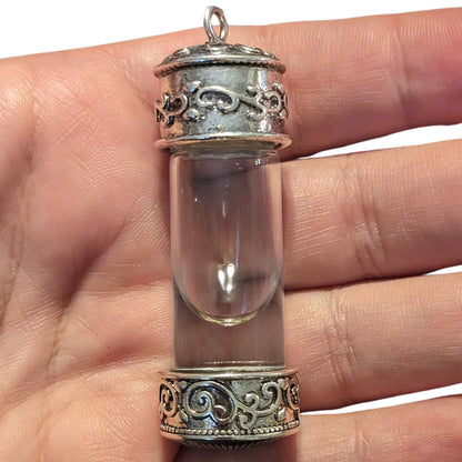 Steampunk Glass Pendant / Dije de Plástico Rellenable Joyeria Solid Oak