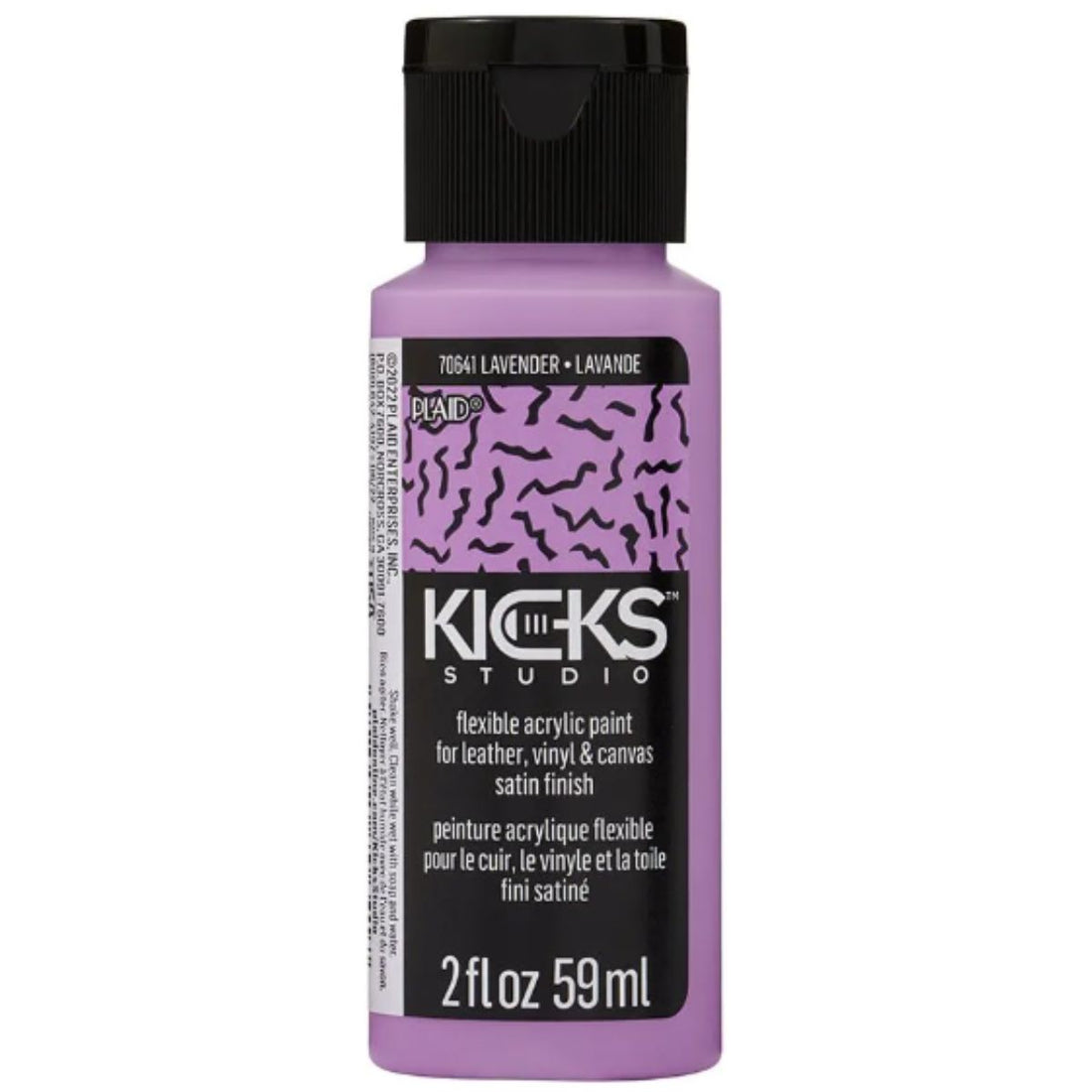 Kicks Studio Shoe Acrylic Paint Lavender / Pintura Acrílica para Cuero, Vinil y Tela Acrìlicos Plaid