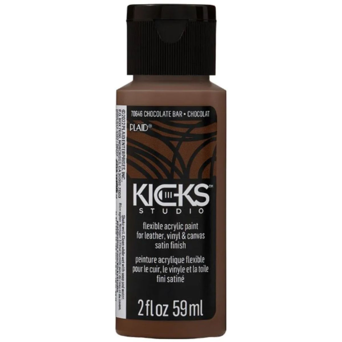 Kicks Studio Shoe Acrylic Paint Chocolate Bar / Pintura Acrílica para Cuero, Vinil y Tela Acrìlicos Plaid