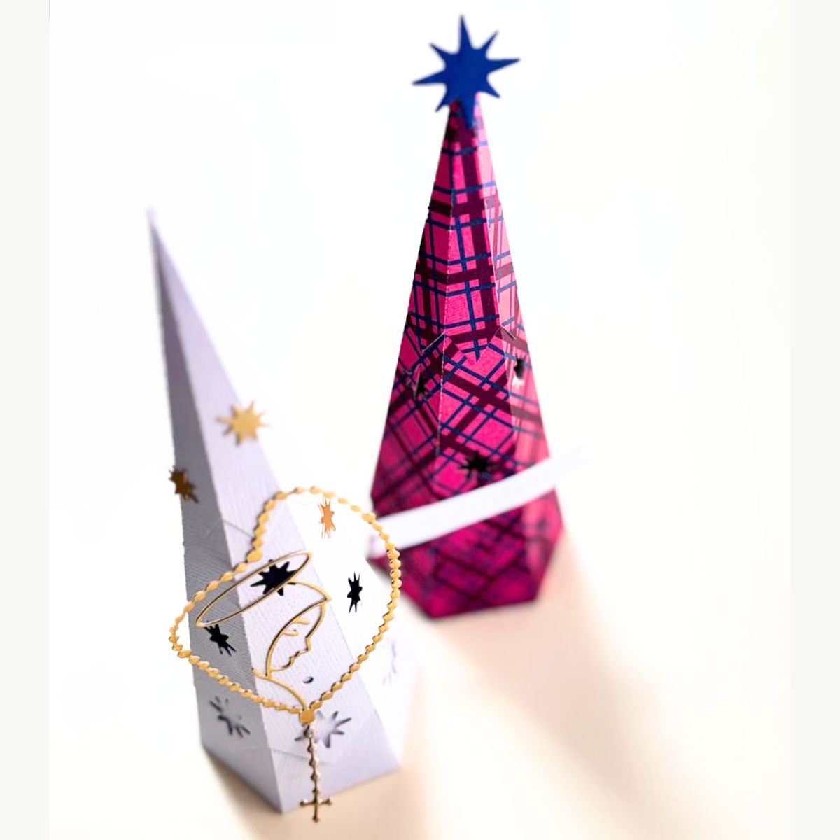 Suaje Para Hacer Cajitas de Abetos Hexagonales Dados de Corte / Suajes / Troqueles Hobbees