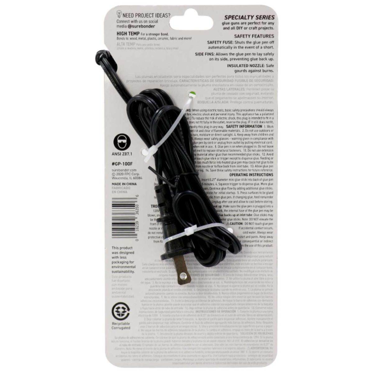 Mini 10 Watt Glue Pen / Pistola de Silicón Tipo Bolígrafo Adhesivos / Pegamentos SureBonder