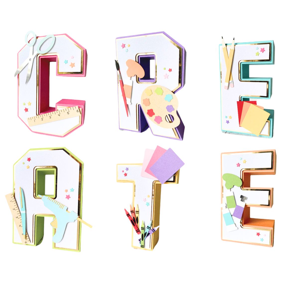 Suajes de Corte de Alfabeto 3D Completo Suajadoras / Troqueladoras Hobbees