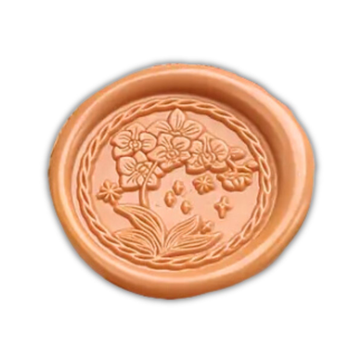 Sello de Metal para Lacre Orquídeas Sellos Hobbees