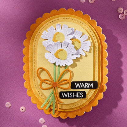 Scallop and Stitched Edge Oval Cutting Dies / Suajes Grabados Óvalos Bordes Cosidos Festoneados Dados de Corte / Suajes / Troqueles Spellbinders