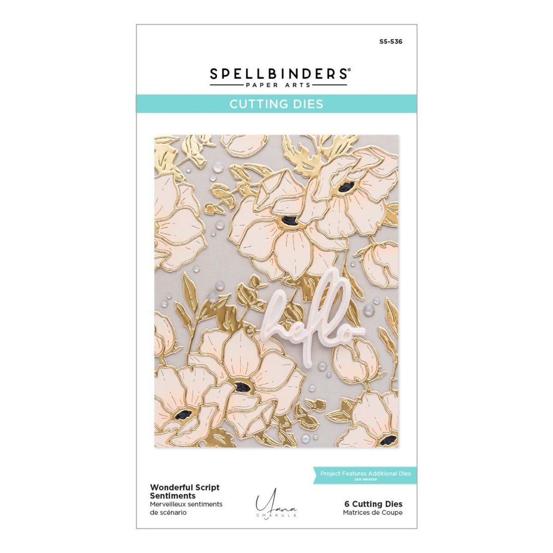 Wonderful Script Sentiments Cutting Dies / Suajes Grabados Sentimientos Maravillosos Dados de Corte / Suajes / Troqueles Spellbinders