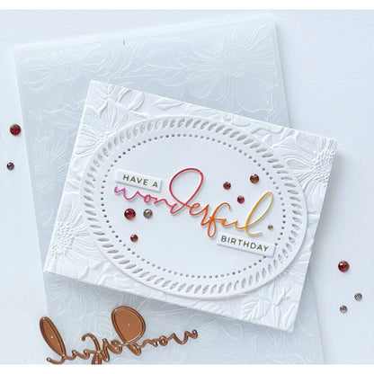 Wonderful Script Sentiments Cutting Dies / Suajes Grabados Sentimientos Maravillosos Dados de Corte / Suajes / Troqueles Spellbinders