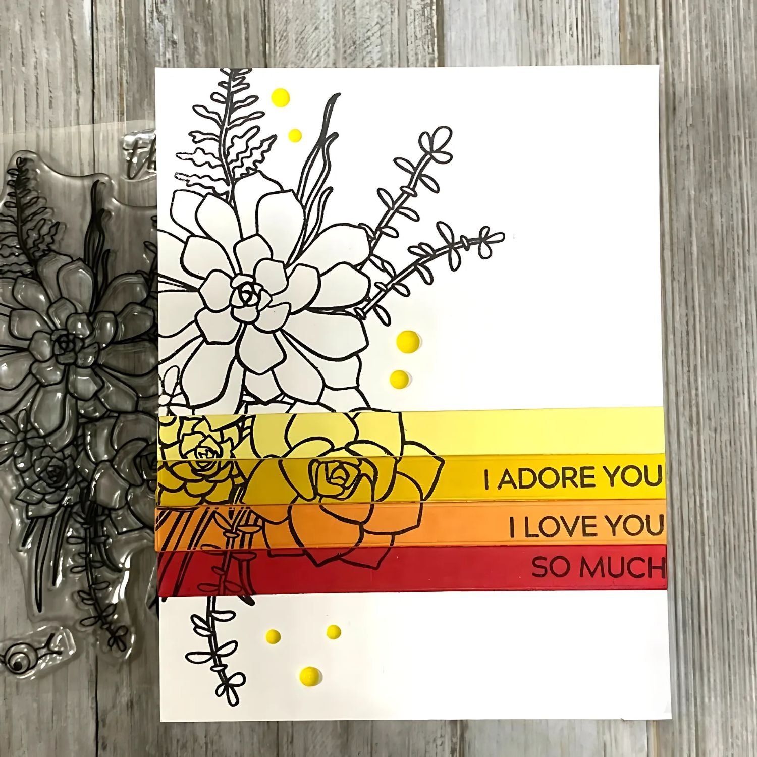 Succulent Bouquet Clear Stamps / Sellos Transparentes Ramo De Flores Sellos Hero Arts