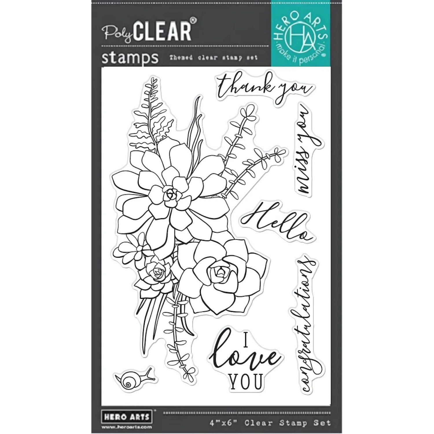Succulent Bouquet Clear Stamps / Sellos Transparentes Ramo De Flores Sellos Hero Arts