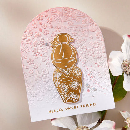 Floral Fans 3D Embossing Folder / Folder De Relieve 3D Abanicos Florales Folders de Grabado Spellbinders