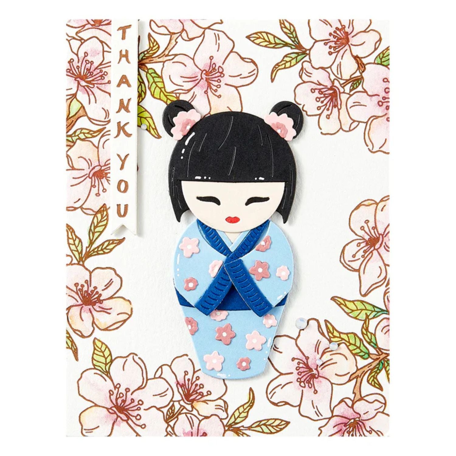 Kokeshi Dolls Cutting Dies / Suajes De Corte Muñecas Kokeshi Accesorios para Suajadoras Spellbinders