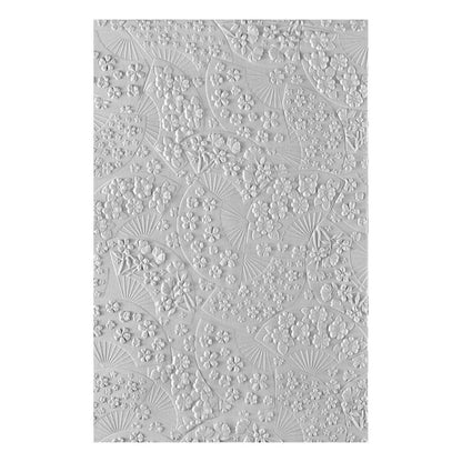 Floral Fans 3D Embossing Folder / Folder De Relieve 3D Abanicos Florales Folders de Grabado Spellbinders