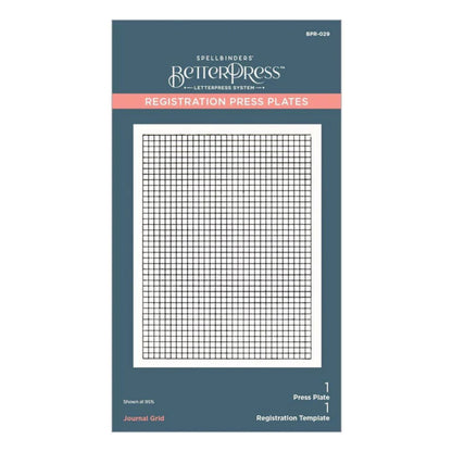 Journal Grid Registation Press Plates / Placa para Estampado y Grabado Cuadricula Accesorios para Suajadoras Spellbinders