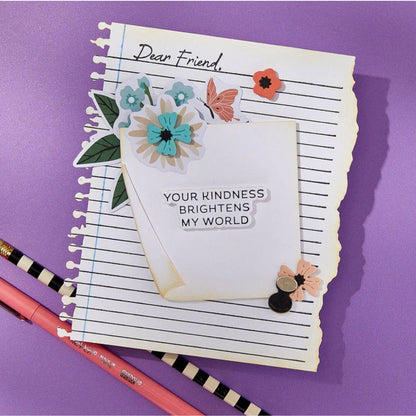 Take Note Registration Press Plates / Placa para Estampado y Grabado Notas Accesorios para Suajadoras Spellbinders