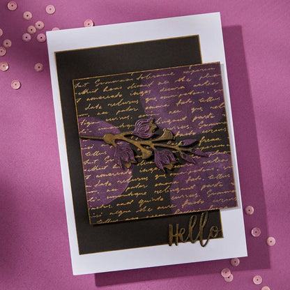 Script Text Press Plates / Placa para Estampado y Grabado Escritura Accesorios para Suajadoras Spellbinders