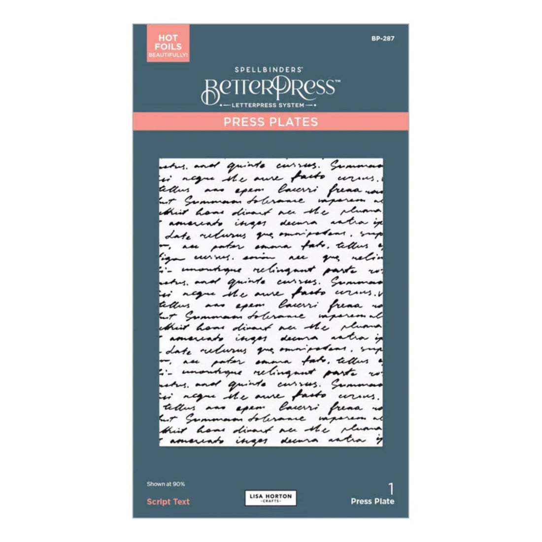 Script Text Press Plates / Placa para Estampado y Grabado Escritura Accesorios para Suajadoras Spellbinders