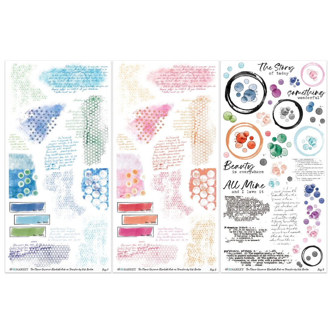 The Flower Emporium Rub-on Transfers / Transferencias Para Frotar Combinables Tintas 49 and Market