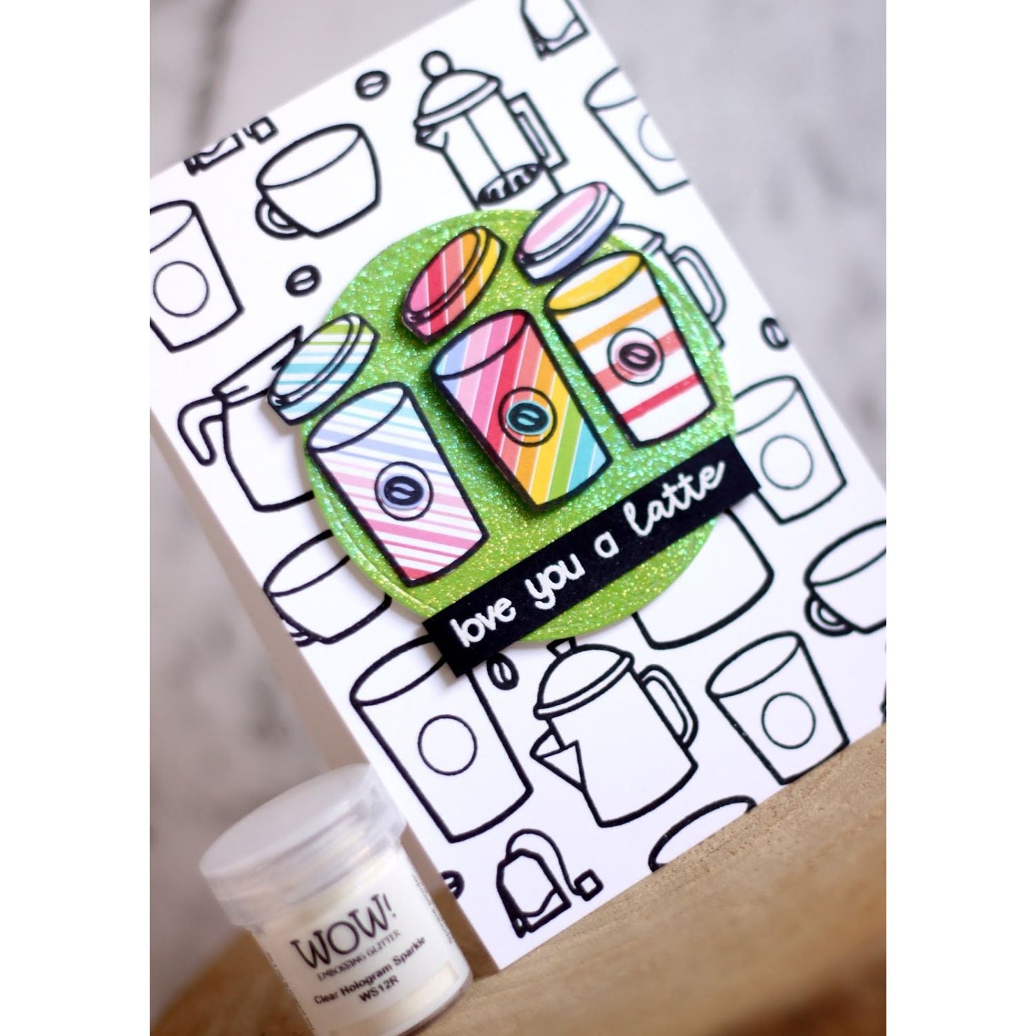 Clear Hologram Sparkle Embossing Powder / Polvo de Embossing Holográfico Polvos de Embossing Wow!