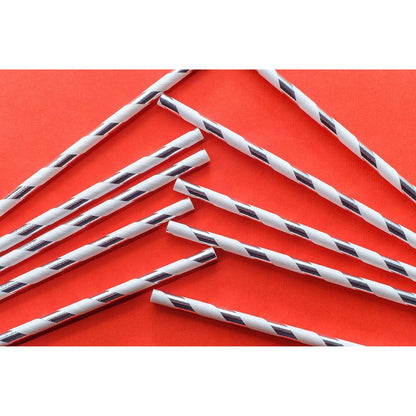 Paper Straws Silver / Popotes de Papel Decorativo Plateados Adornos / Embellishments American Crafts