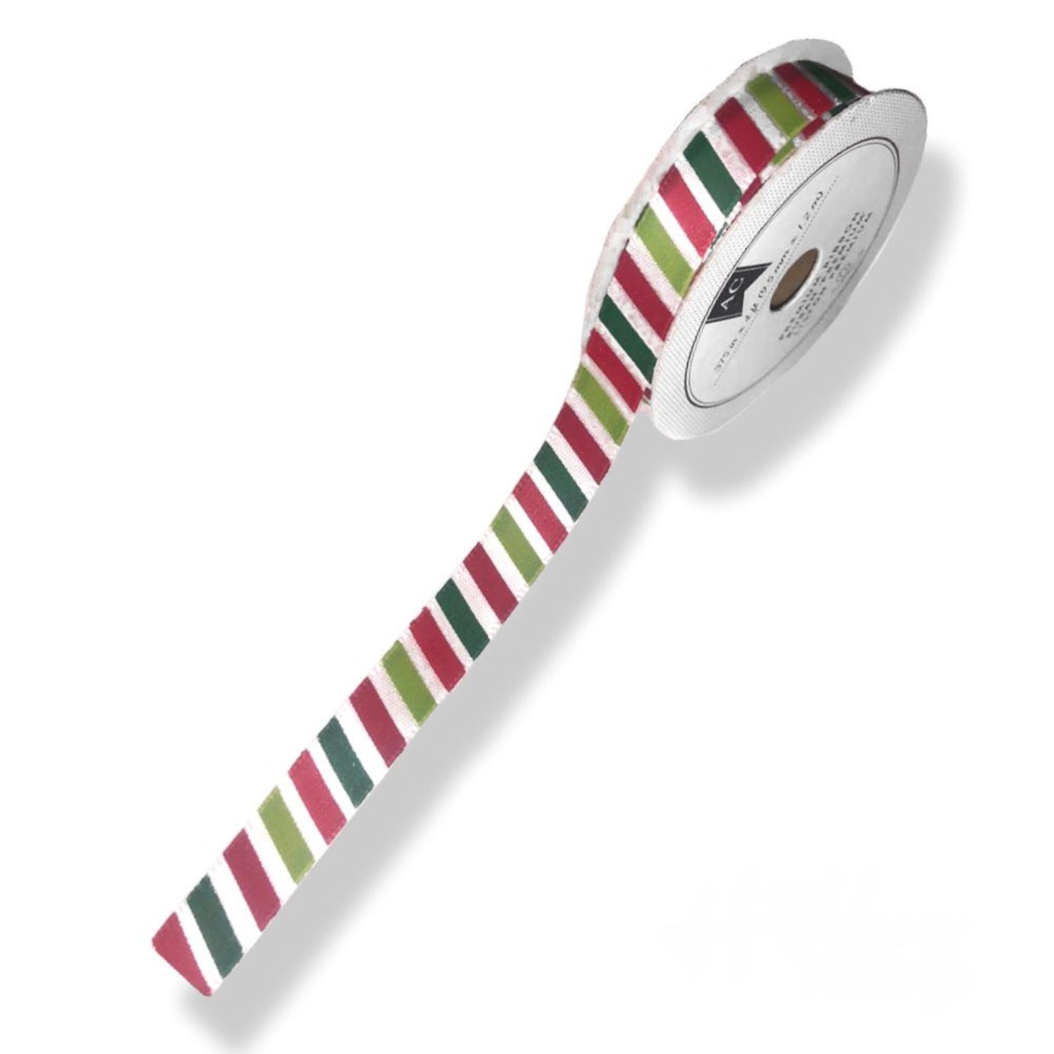 Listón de Tela Decorativo Importado Rayas Navidad Listones e Hilos American Crafts