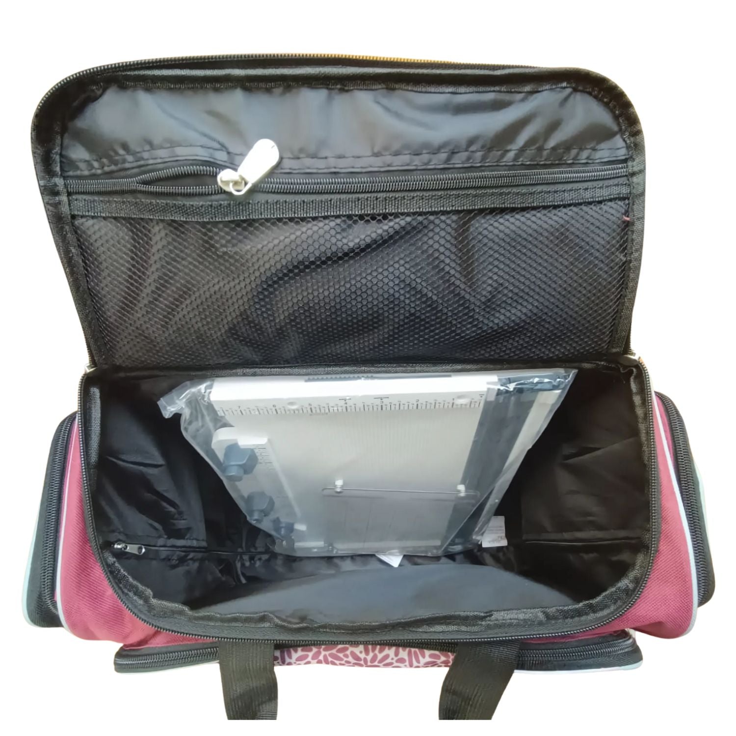 Wine Rolling Scrap Tote / Mochila Con Ruedas Para Manualidades Almacenamiento y Organización Darice