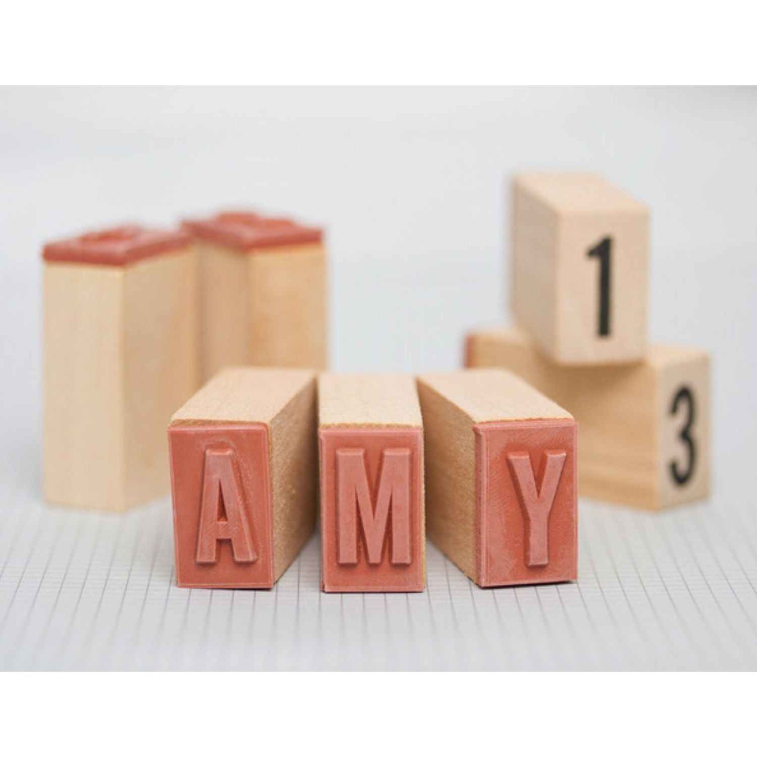 Wooden Alphabet &amp; Numbers Stamps / Set de Sellos de Letras y Números Sellos American Crafts