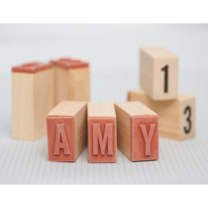 Wooden Alphabet &amp; Numbers Stamps / Set de Sellos de Letras y Números Sellos American Crafts