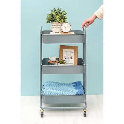 A La Cart Storage Cart Steel Blue / Carrito Organizador Azul Acero Almacenamiento y Organización We R Memory Keepers