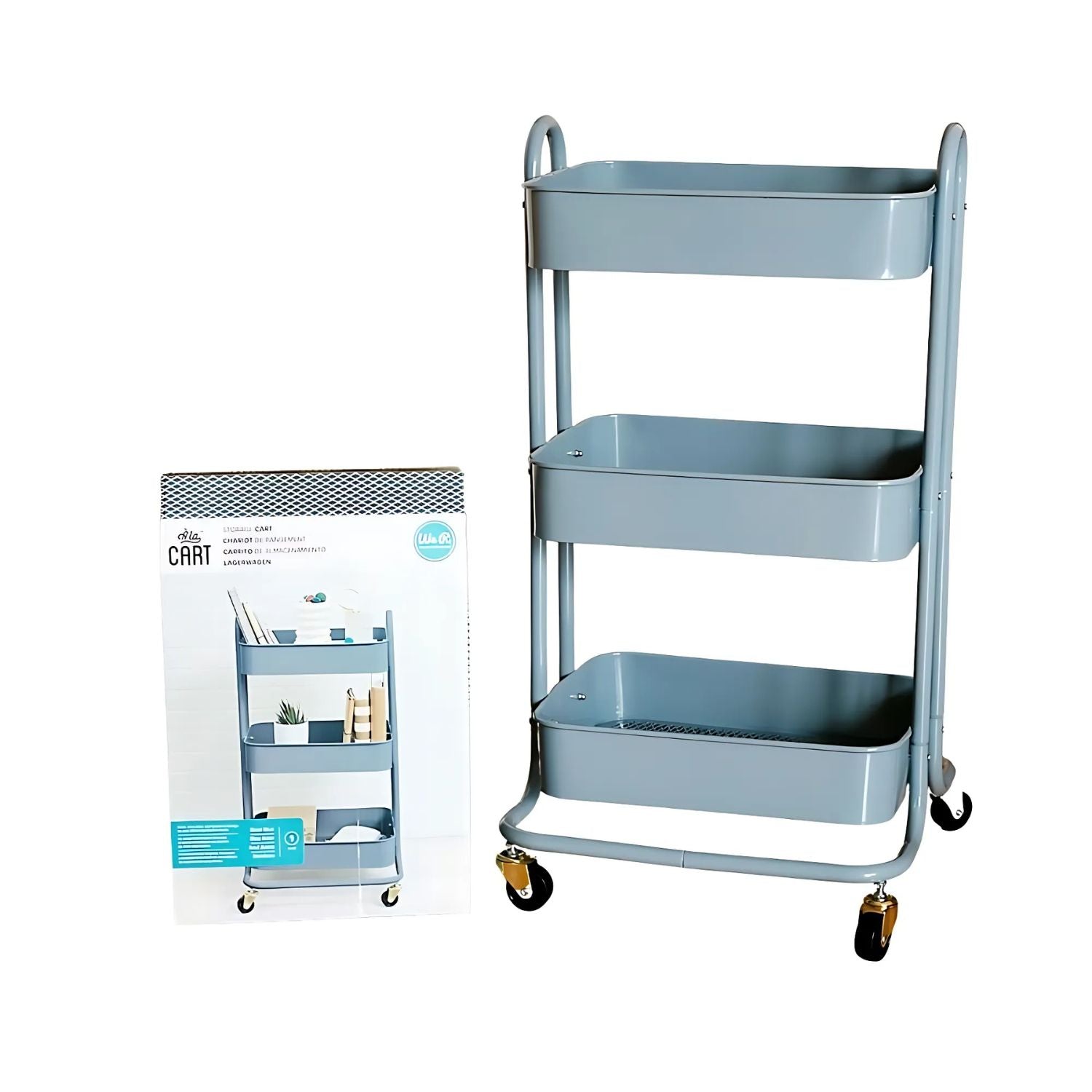A La Cart Storage Cart Steel Blue / Carrito Organizador Azul Acero Almacenamiento y Organización We R Memory Keepers