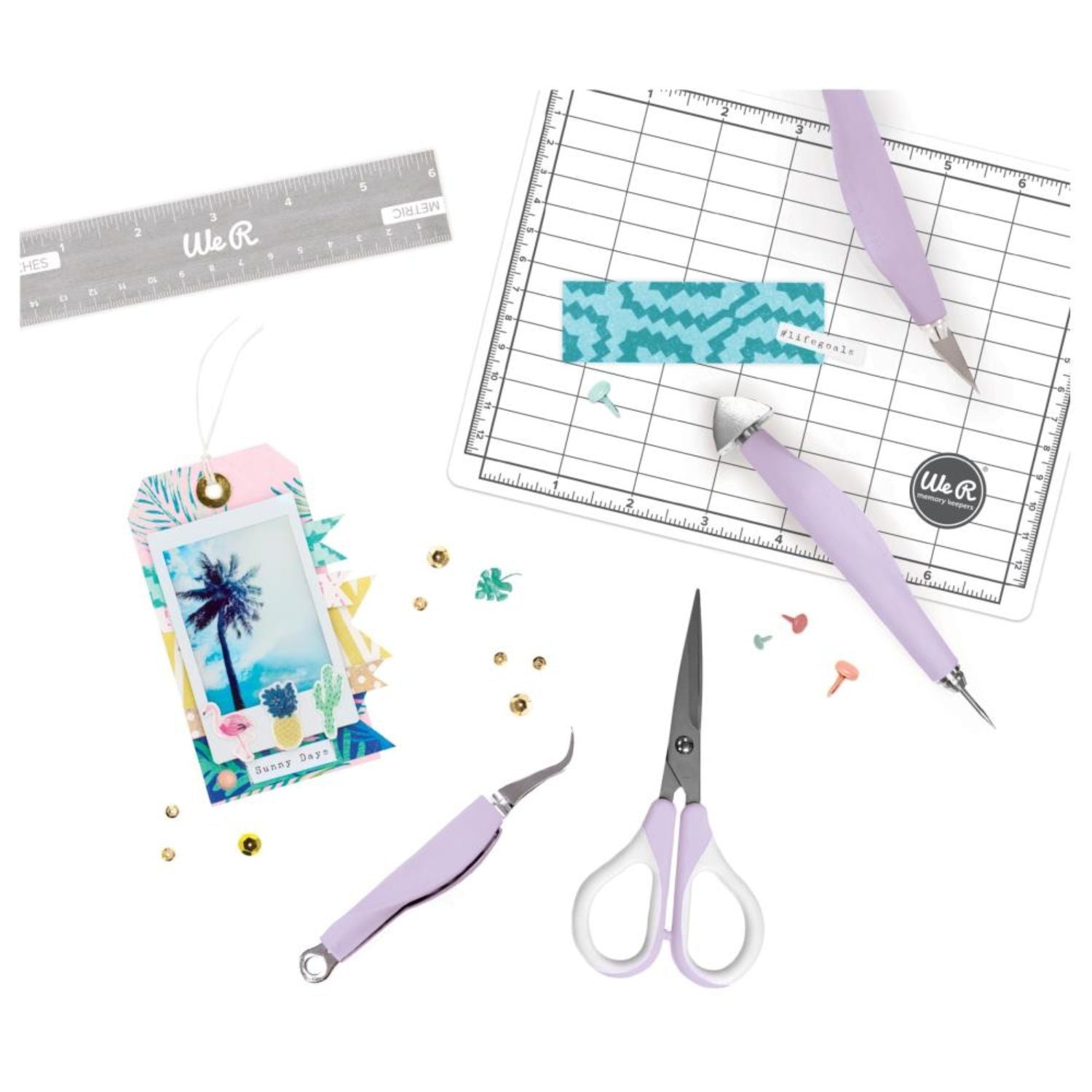Mini Tool Kit Lilac / Kit de Herramientas Mini Lila Herramientas We R Memory Keepers