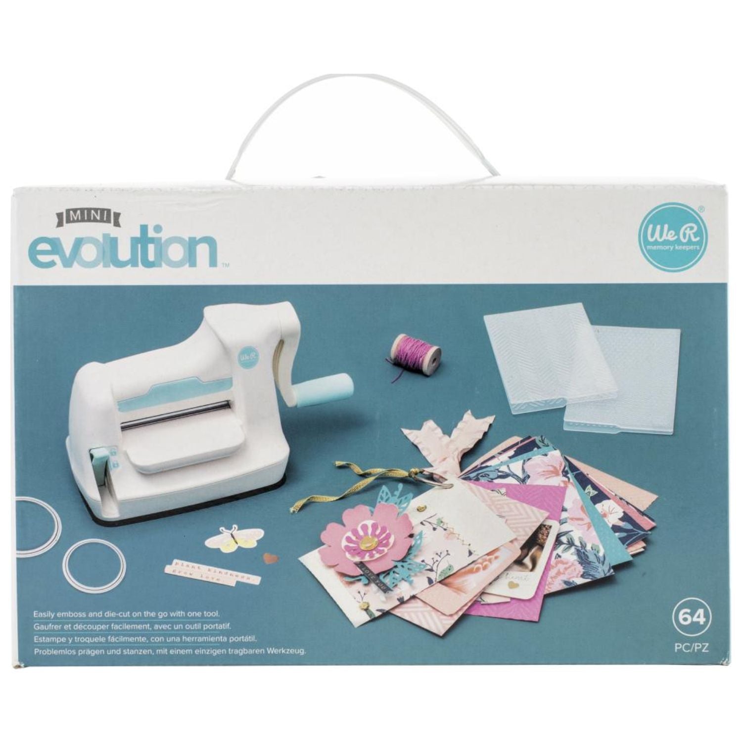 Mini Evolution Die Cut Machine Kit / Suajadora Mini Evolution 64 piezas Suajadoras / Troqueladoras We R Memory Keepers