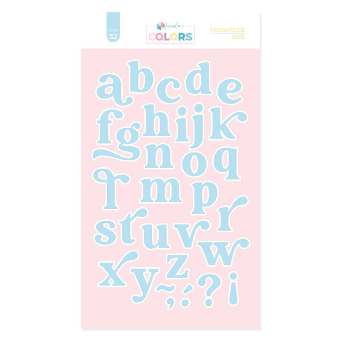 Lowercase Alphabet Die / Troquel Abecedario Letras Minúsculas Dados de Corte / Suajes / Troqueles Kimidori Colors