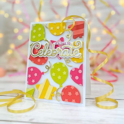 Layered Balloons Stamp / Sellos de Globos A Capas Sellos Mintopía