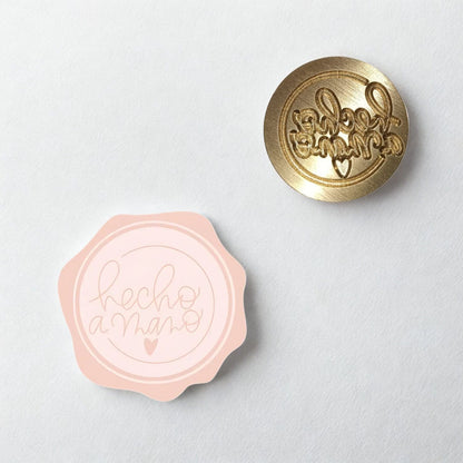 Sello para Lacre &quot;Hecho a Mano&quot; Sellos Mintopía