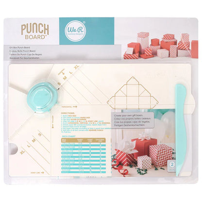 Gift Box Punch Board / Tabla para Crear Cajitas Cuadradas Herramientas We R Memory Keepers