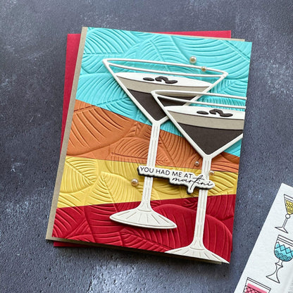 Olive Martinis Etched Dies Happy Hour / Suaje Grabado Martinis Hora Feliz Dados de Corte / Suajes / Troqueles Spellbinders