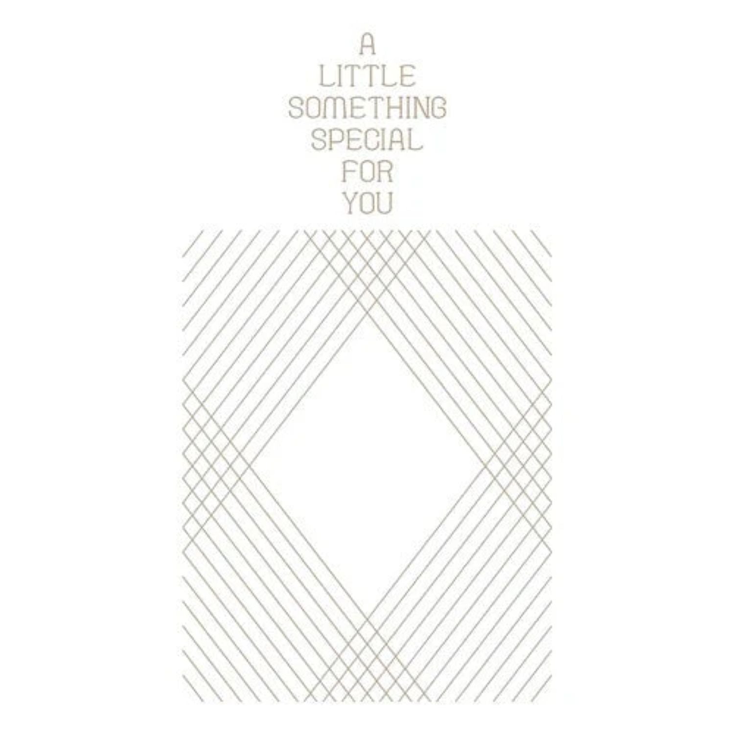 Crossed Lines Cardfront Glimmer Hot Foil Plate / Placas Lamina Caliente Lineas Cruzadas Mensaje Especial Dados de Corte / Suajes / Troqueles Spellbinders