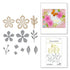 Glimmer Edge Flowers Hot Foil Plate & Die Set / Suaje Y Placas Flores Bordes Brillantes Dados de Corte / Suajes / Troqueles Spellbinders