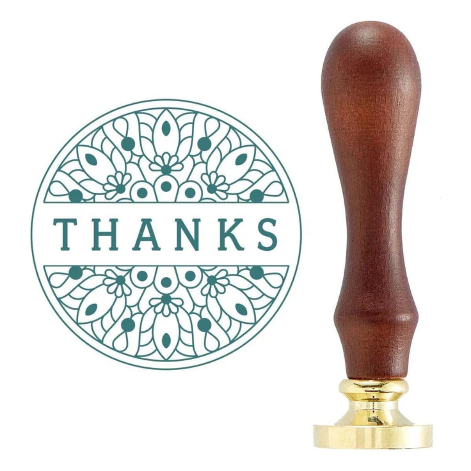 Thanks Mandala Brass Wax Seal Stamp / Sello Para Lacre Gracias Mandala Sellos Spellbinders