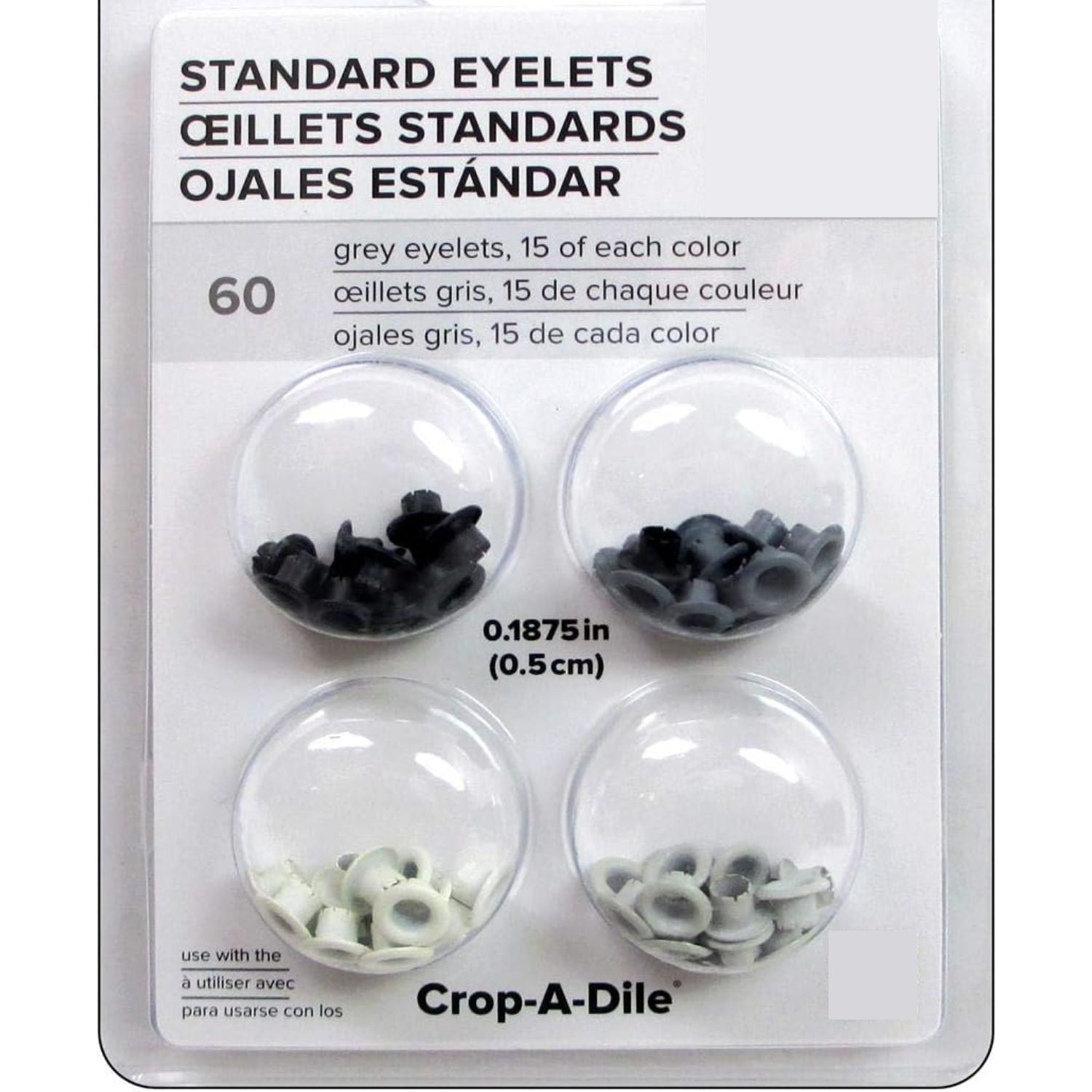 Standard Eyelets Grey / Ojillos Estándar Gris Adornos / Embellishments We R Memory Keepers