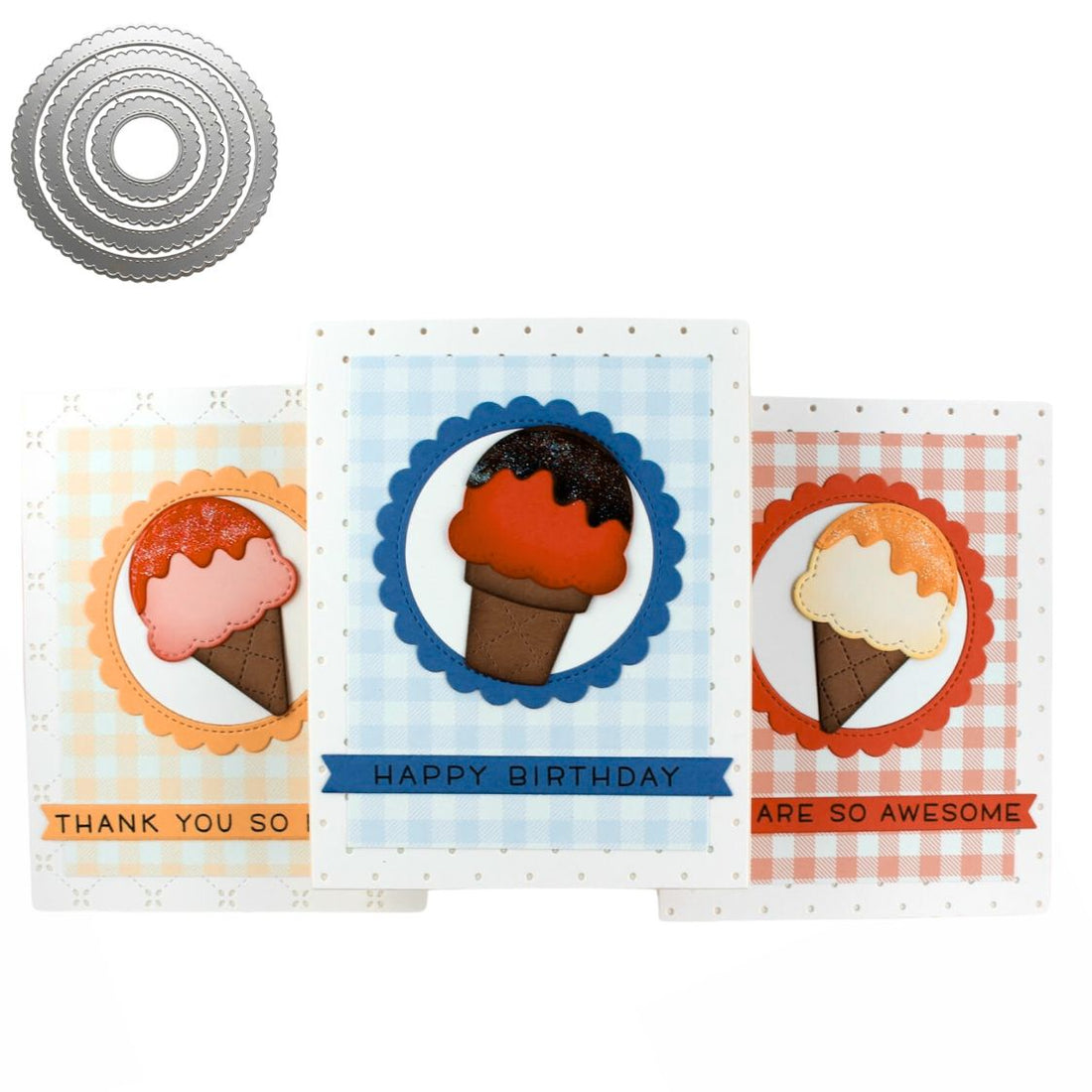 Suaje de Marcos Circulares de Escalopa con Puntadas Dados de Corte / Suajes / Troqueles Hobbees