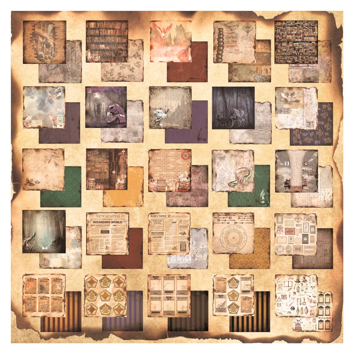 Paquete 24 Papeles Always 8x8" Papel Bellaluna Crafts