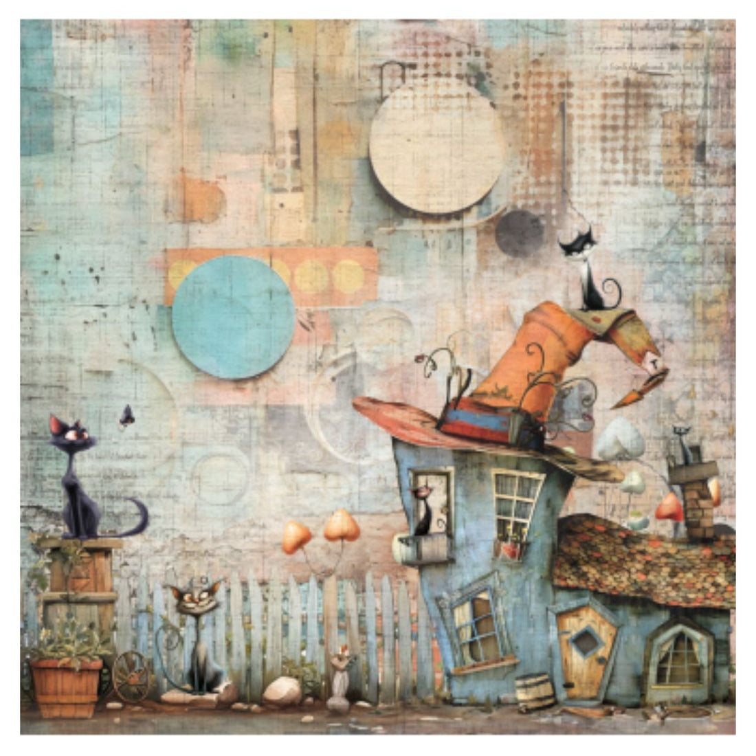 Paquete 12 Papeles Crazy Pets Cut Outs 8x8&quot; Papel Bellaluna Crafts