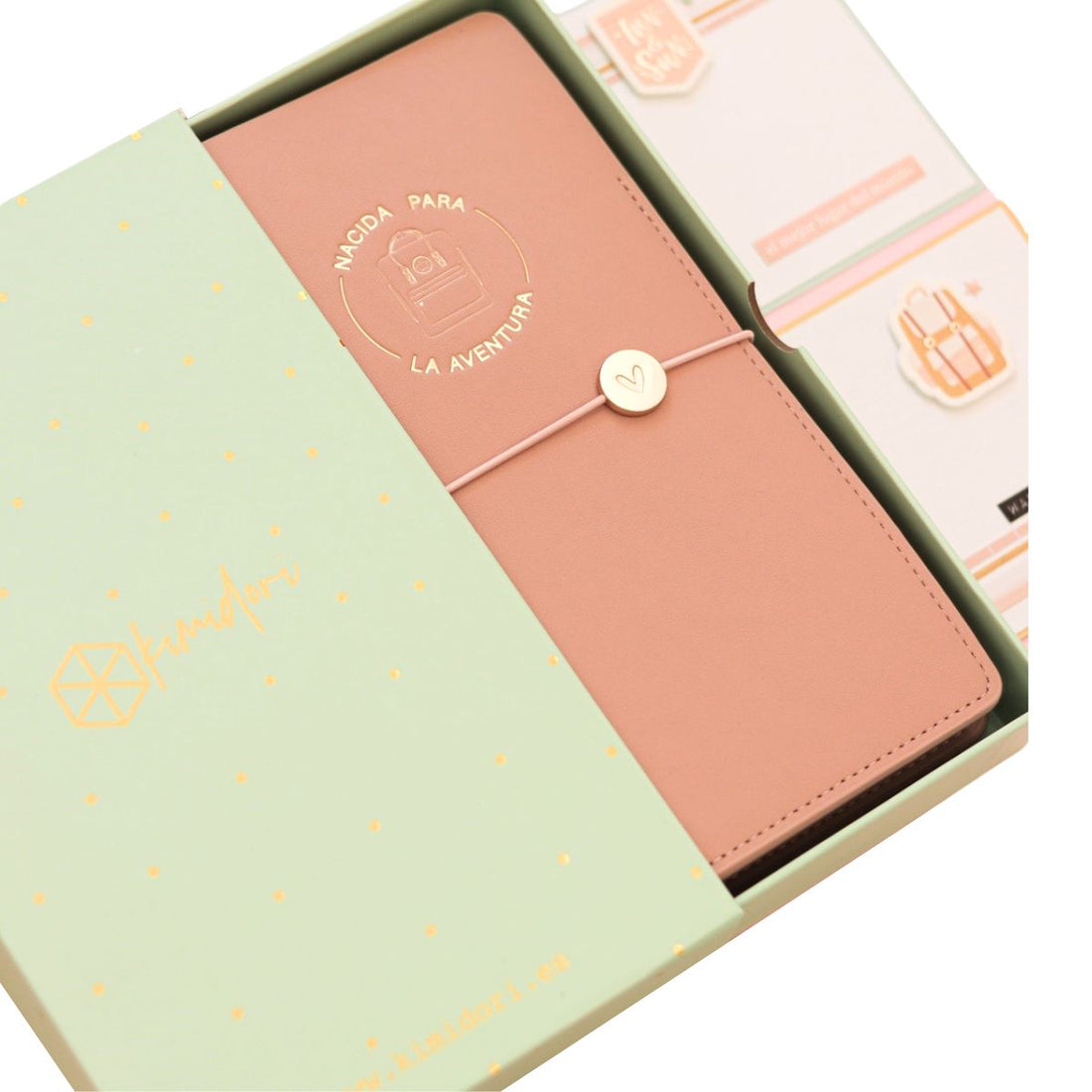 Ki-midori Rosa Empolvado Nacida para la Aventura Agendas y Journals Kimidori Colors