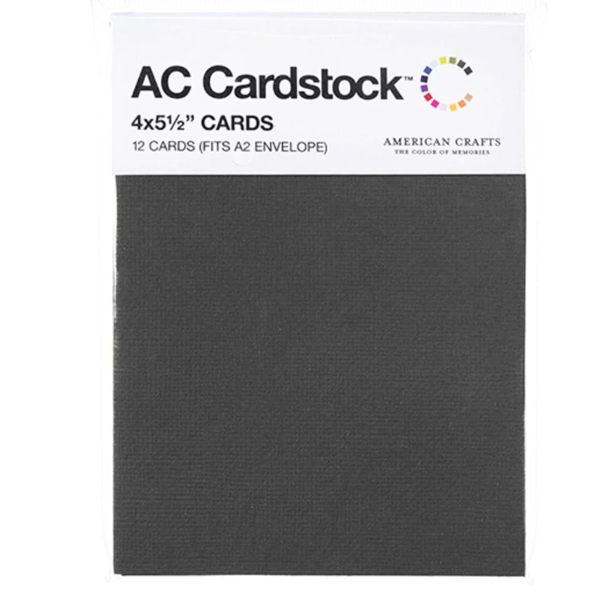 A5 Cards / 12 Tarjetas Color Negro con Sobres