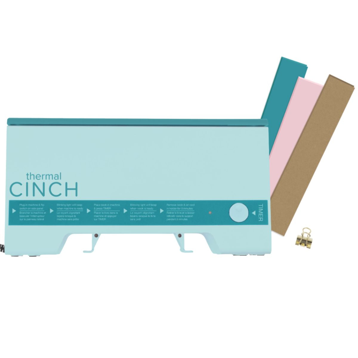 Thermal Cinch Mint Binding Machine / Máquina de Encuadernación Térmica Color Menta